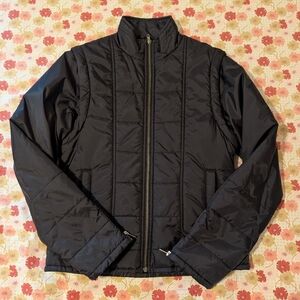 Alaniz Women's Black Quilted Convertible Jacket & Vest - Medium